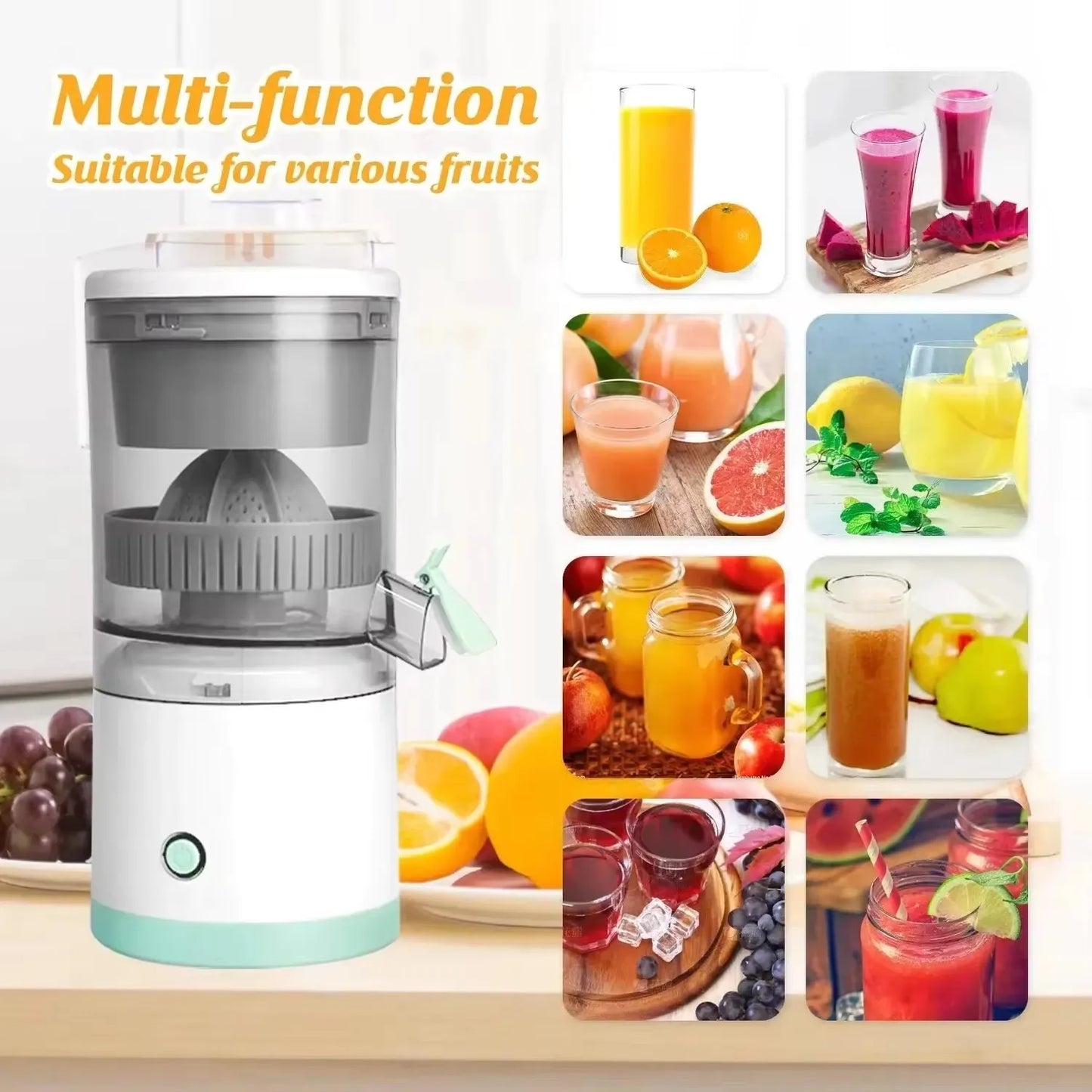 Wireless Automatic Orange Lemon Juice Portable Electric Juicer Separator Fruit Juicer Cup Household Juicer Mini Home Juicer