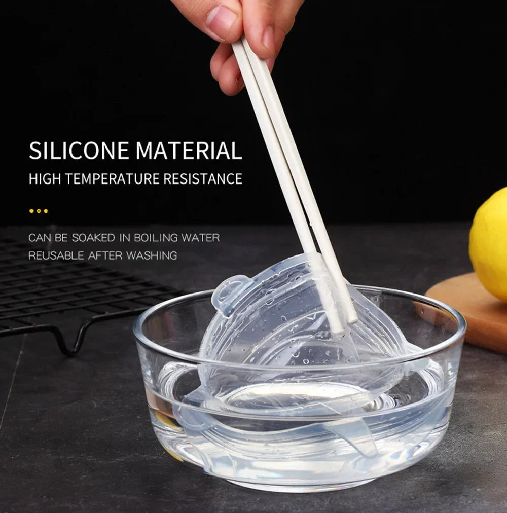 6 Pcs/Set Reusable Silicone Covers Caps Adaptable Silicone Lids For Cans Food Dishes Fresh-keeping Kitchen Accessories Utensils