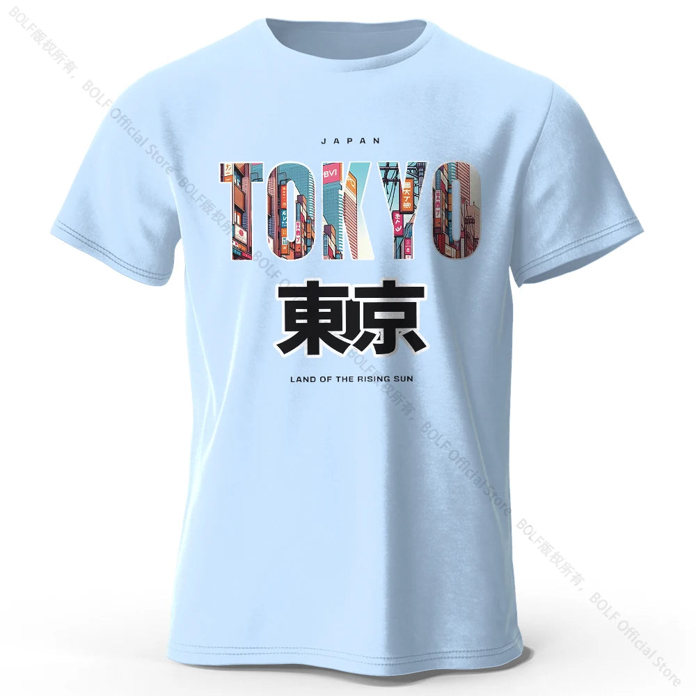 Tokyo Printed Fashion Forward 100% Cotton T-Shirt, Ultra Soft Round Neck Short Sleeve Tee, Perfect for Men & Women