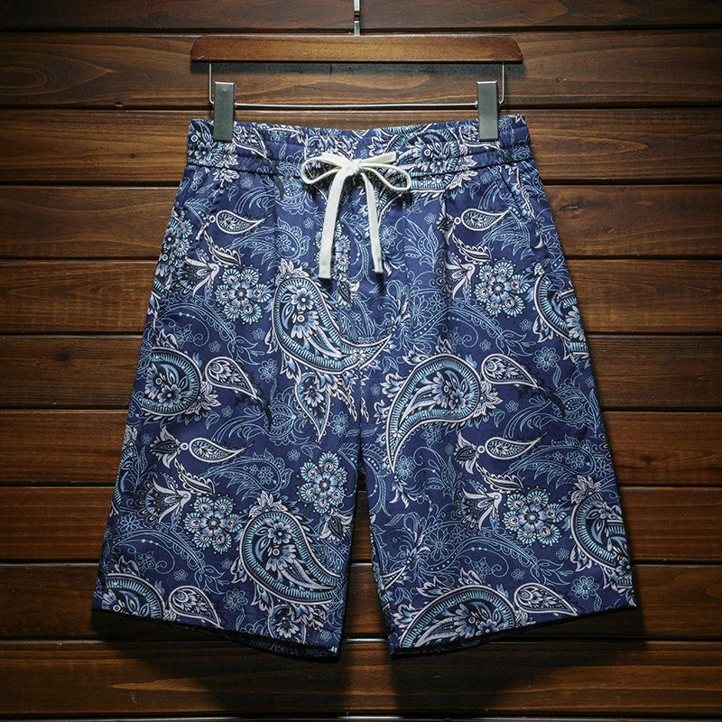 Summer Board Shorts Man Thin Cool Breathable Outdoor Pants Handsome Personality Fashion Printed Loose All-Match Casual Shorts