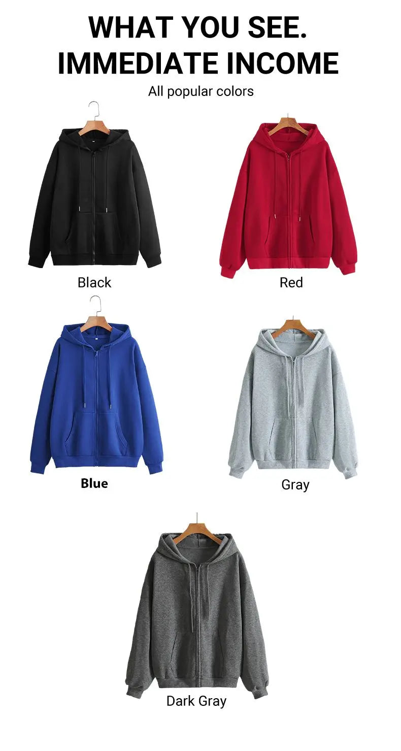 New York Number 23 Art Letter Printing Women Zipper Hoodie Fashion Hoodies Fleece Sportswears Autumn Casual Female Hoody