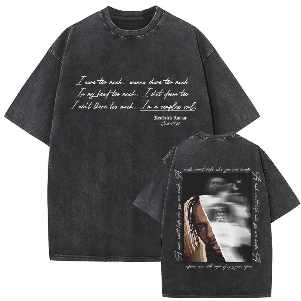 ck Lamar ThLimited Rapper Kendriey Not Like Us Washed Vintage T-shirt Summer Men Women Hip Hop Oversized Street Crewneck T Shirt