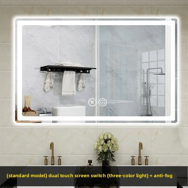 Bathroom Smart Mirror Toilet Toilet Toilet Mirror LED Light Mirror Makeup Defogging Human Body Induction Touch Screen Smart