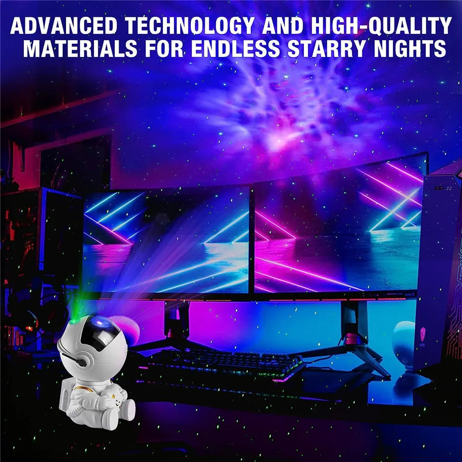 Creative astronaut star projection light full of star projection atmosphere light Astronaut birthday gift colorful star light