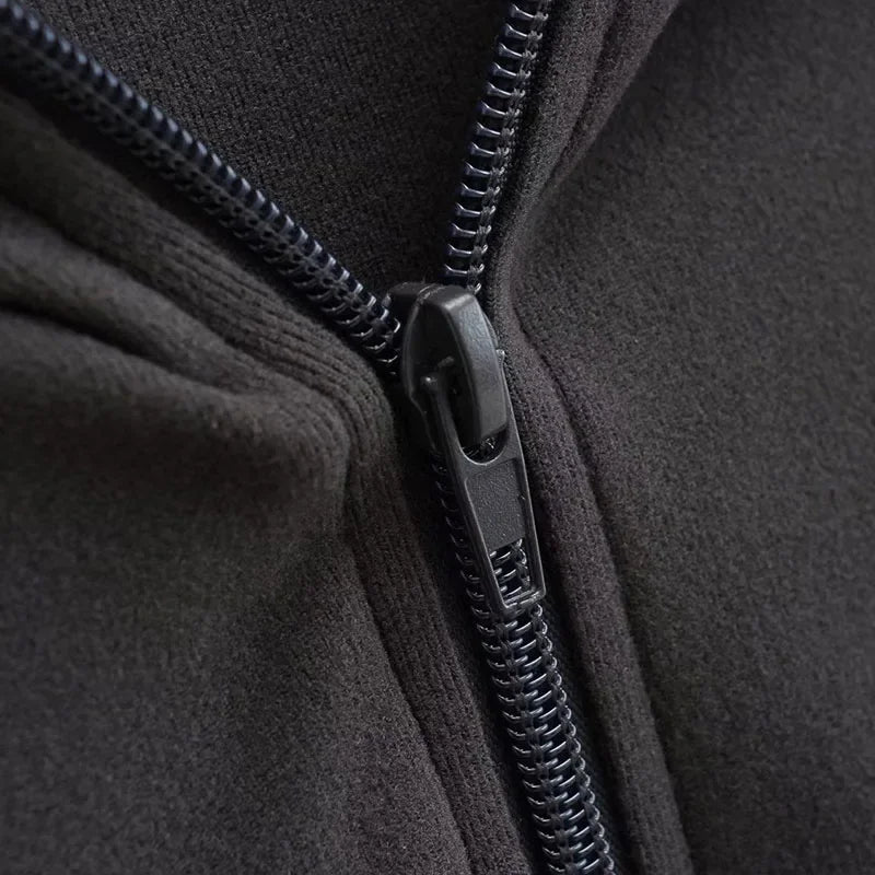 SMVP Streetwear Hooded Pockets Sweatshirt Women Casual Solid Sports Long Sleeve Hoodies Woman Autumn Slim Zipper Cropped Coat