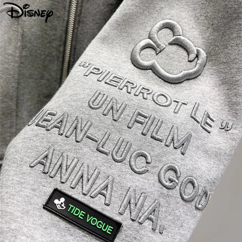 Disney New Arrival Top Fashion Autumn Cotton Loose Ins Casual Cartoon Embroidery Mickey Mouse Long Sleeve Hoodies
