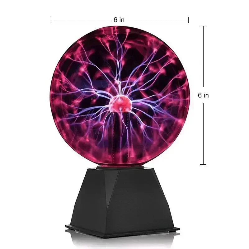 3/8 Inch Sound Control Magic Plasma Ball Lamp LED Night Light Atmosphere Touch Glass Plasma Light Christmas Party Decor Lighting