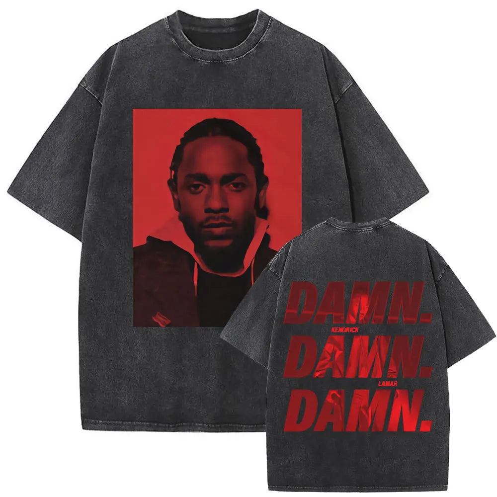 ck Lamar ThLimited Rapper Kendriey Not Like Us Washed Vintage T-shirt Summer Men Women Hip Hop Oversized Street Crewneck T Shirt