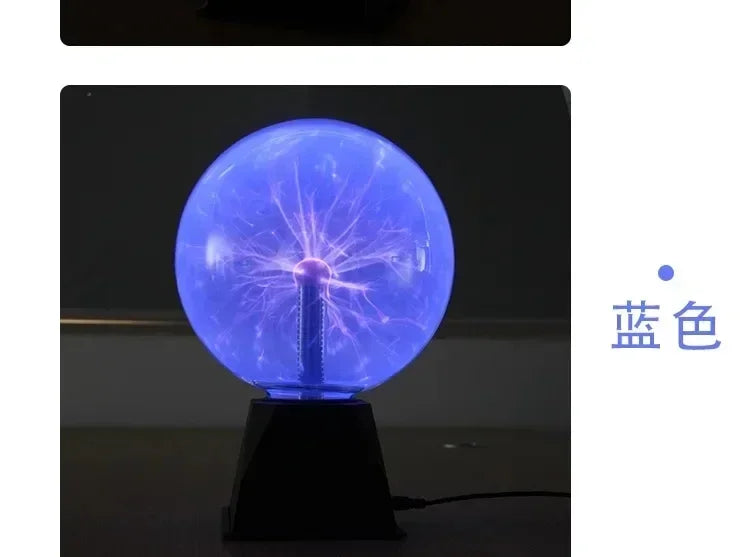 3/8 Inch Sound Control Magic Plasma Ball Lamp LED Night Light Atmosphere Touch Glass Plasma Light Christmas Party Decor Lighting