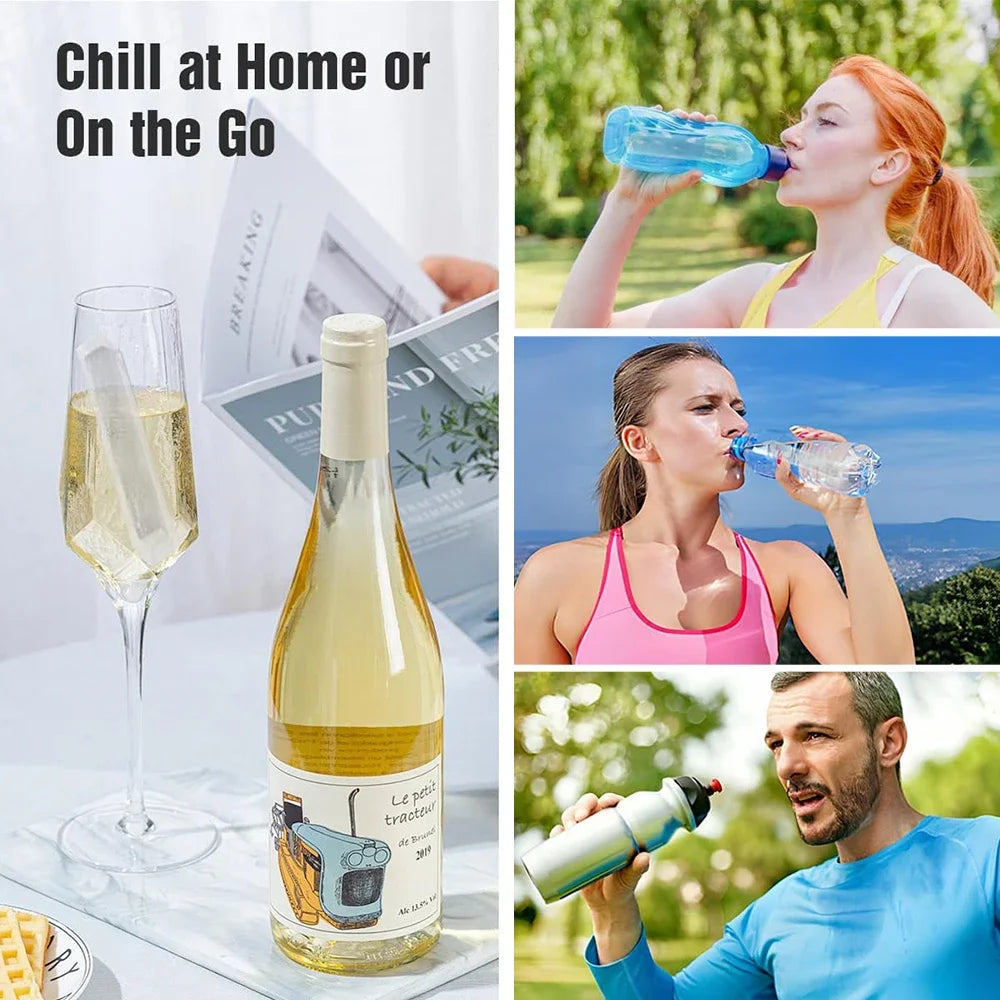 Creative Silicone Ice Cube Molds Reusable 11 Grids Freezing Mould Long Stick Shape Mold Drink Wine Juice Chilled Kitchen Gadgets