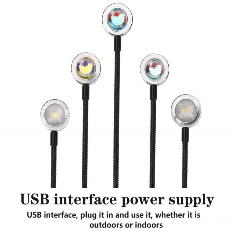 USB Rainbow Projector Sunset Lights Create a Relaxed Atmosphere - Perfect for Home Decoration, Photography Lighting, Coffee Shop