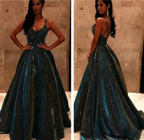 Women Strap Sleeveless High Waist Sequines Long Maxi Dress Floor Length A Line V Neck Sexy Summer Spring Party Evening