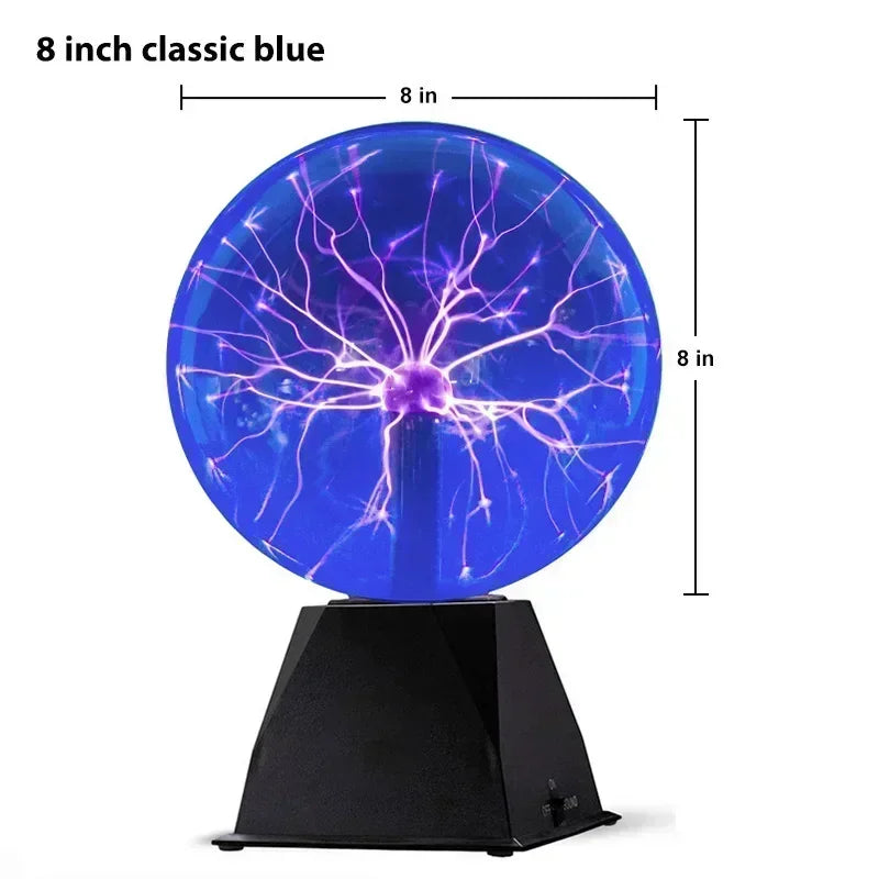 3/8 Inch Sound Control Magic Plasma Ball Lamp LED Night Light Atmosphere Touch Glass Plasma Light Christmas Party Decor Lighting