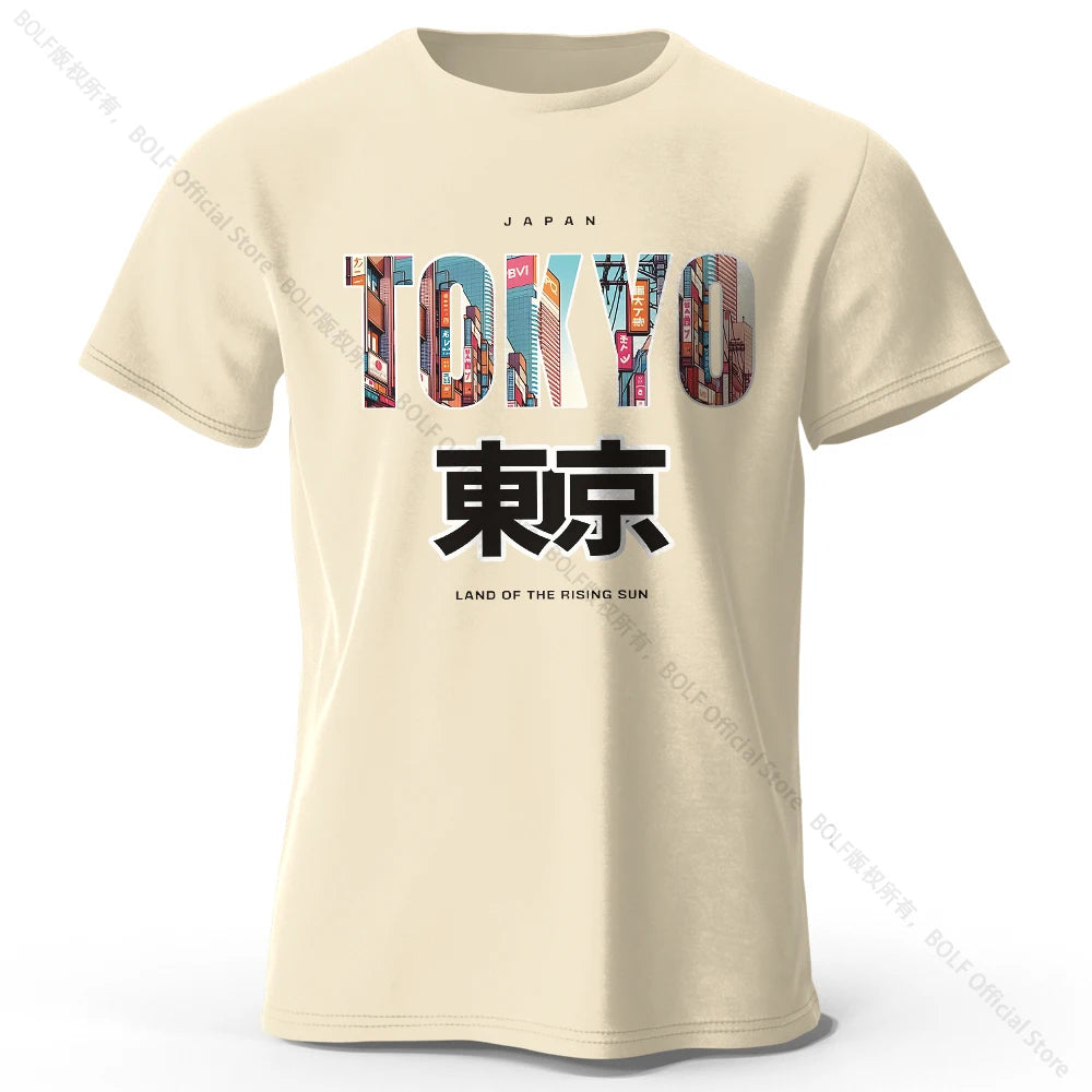 Tokyo Printed Fashion Forward 100% Cotton T-Shirt, Ultra Soft Round Neck Short Sleeve Tee, Perfect for Men & Women