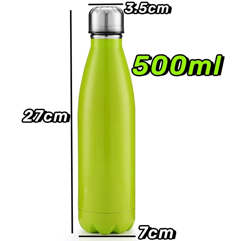 750/500ml Solid Insulated Bottle Stainless Steel Jug with Lid Large Capacity Ice Coffee Cup Portable Travel Home Summer Gift