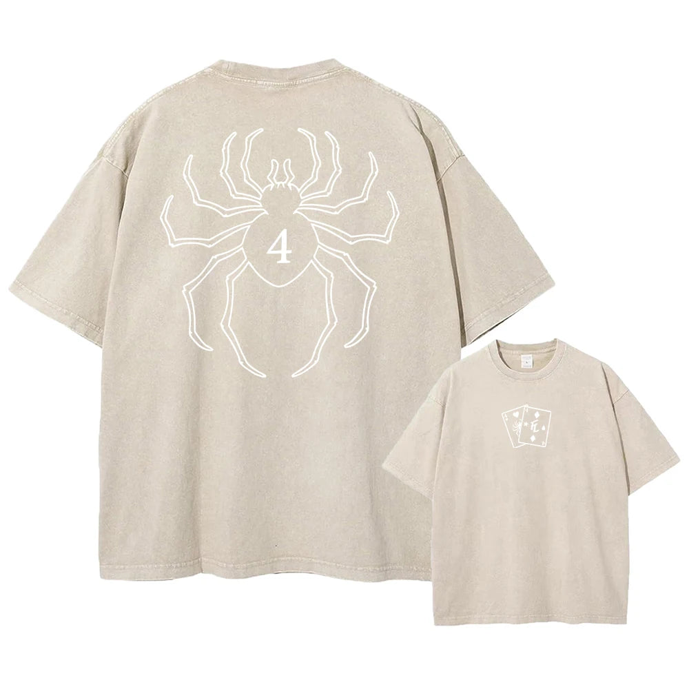 Anime Hunter X Hunter Washed Tshirt Graphic Hip Hop Vintage T Shirt Men Women Harajuku Cotton Casual Short Sleeve Tshirt