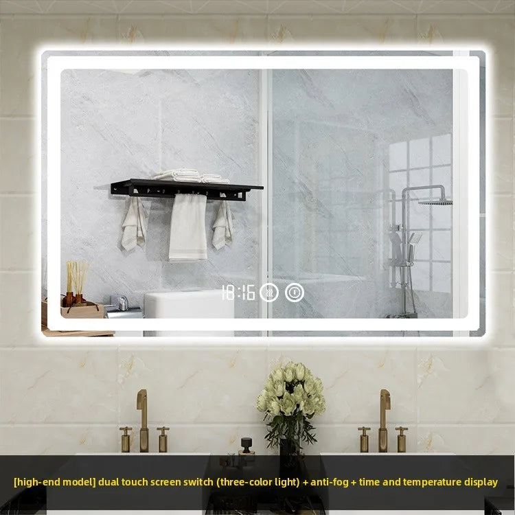 Bathroom Smart Mirror Toilet Toilet Toilet Mirror LED Light Mirror Makeup Defogging Human Body Induction Touch Screen Smart