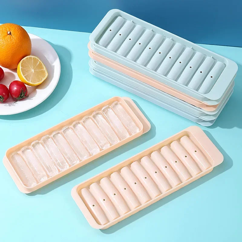 Creative Silicone Ice Cube Molds Reusable 11 Grids Freezing Mould Long Stick Shape Mold Drink Wine Juice Chilled Kitchen Gadgets