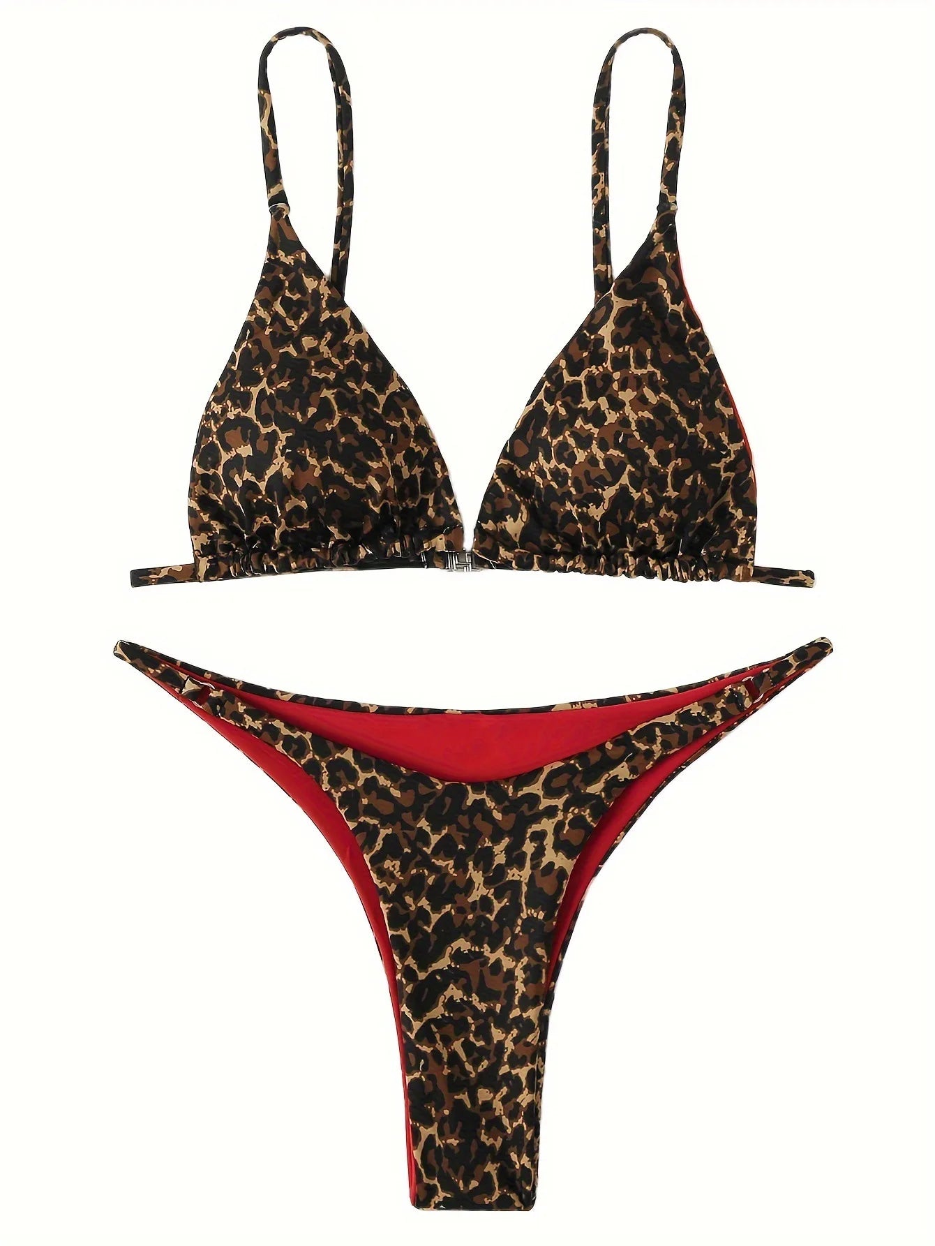 High Cut Micro Bikini Women Leopard Bandage Push Up Swimsuit Sexy Bathing Suit Padded Thong Swimwear Biquini Trajes De Baño 2024