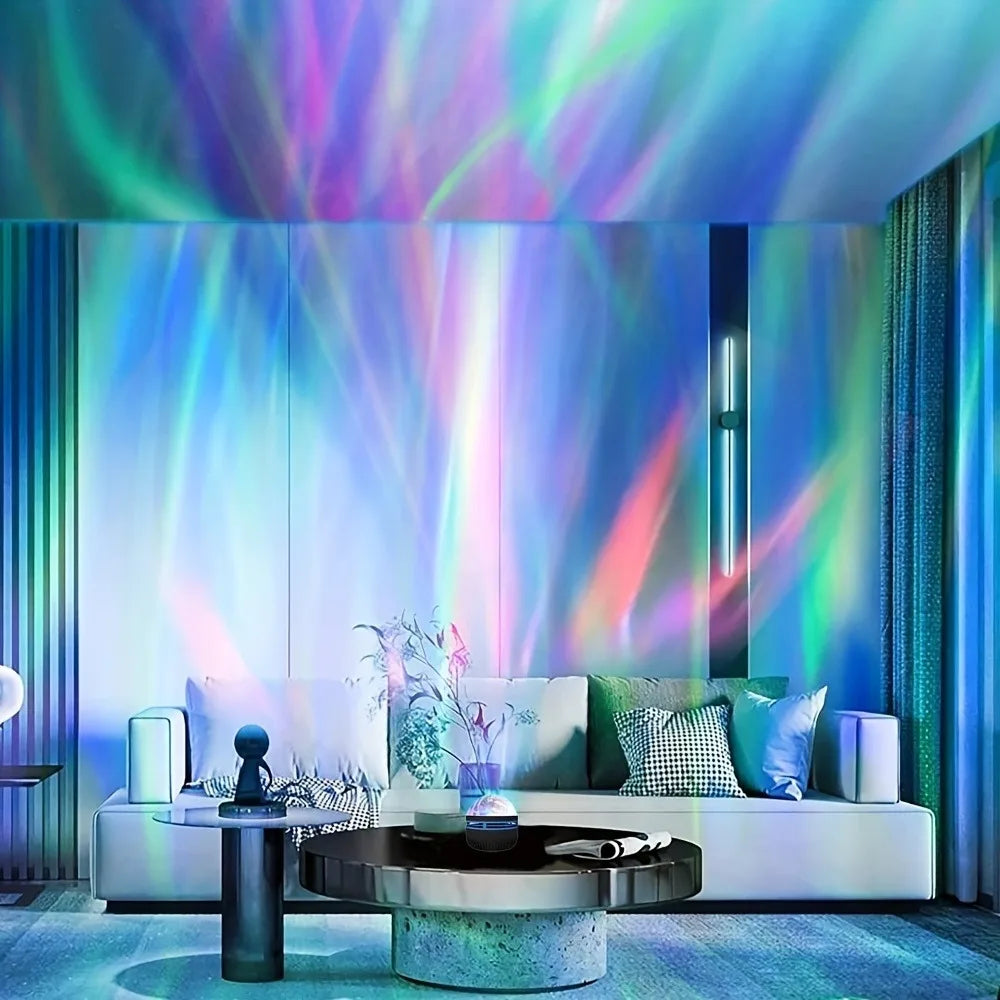 Water Ripple/Dreamy Aurora Magic Projection Light 7-Color Remote Control Projector Usb Powered Colorful Atmosphere Night Light