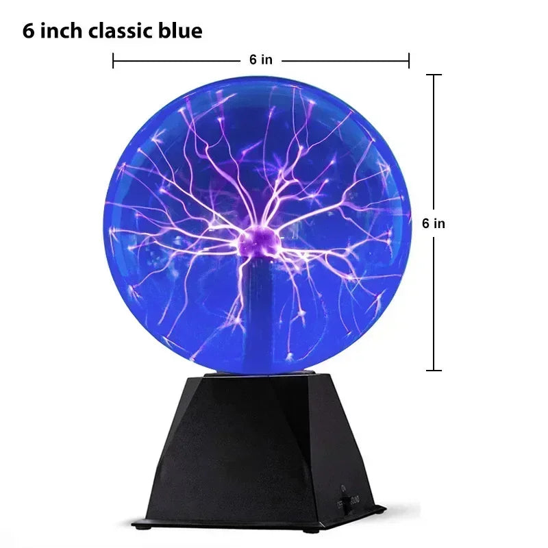 3/8 Inch Sound Control Magic Plasma Ball Lamp LED Night Light Atmosphere Touch Glass Plasma Light Christmas Party Decor Lighting