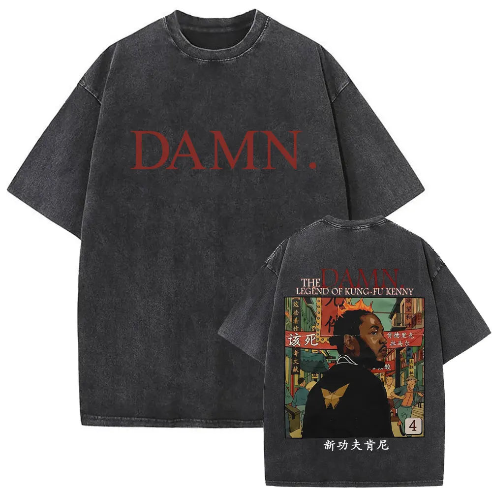 ck Lamar ThLimited Rapper Kendriey Not Like Us Washed Vintage T-shirt Summer Men Women Hip Hop Oversized Street Crewneck T Shirt