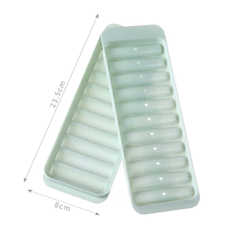 Creative Silicone Ice Cube Molds Reusable 11 Grids Freezing Mould Long Stick Shape Mold Drink Wine Juice Chilled Kitchen Gadgets