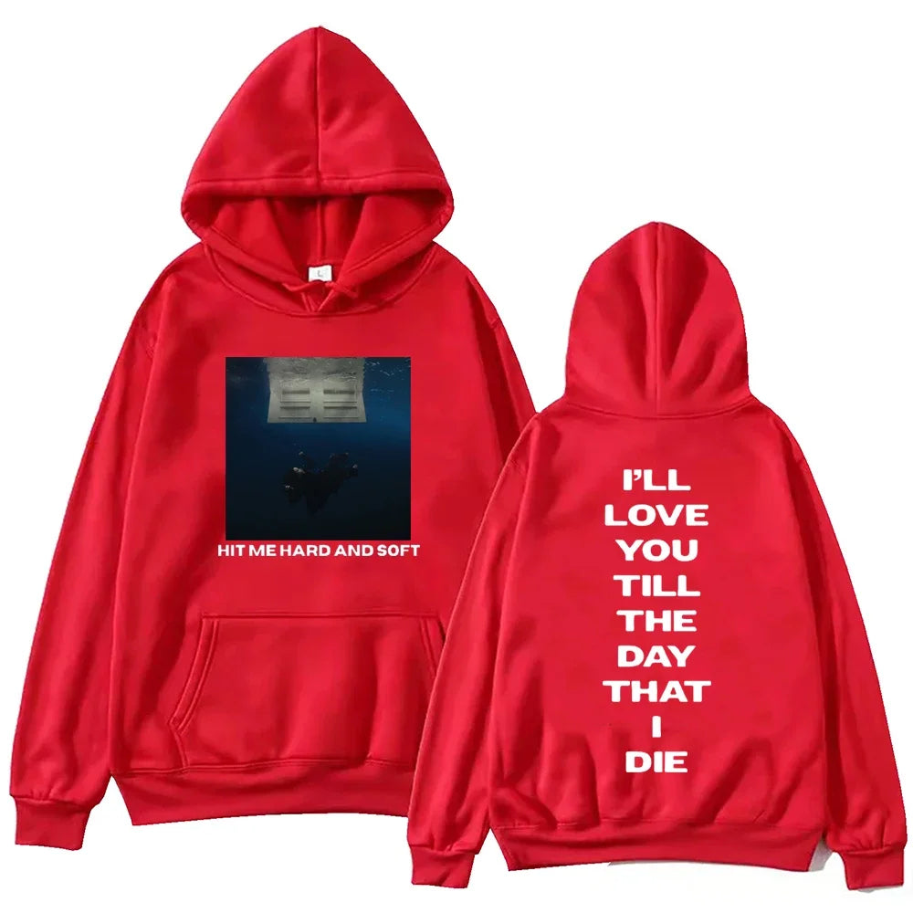Billie Hit Me Hard and Soft 2024 Tour Hoodie Harajuku Casual Hip Hop Streetwear Kawaii Women Sweatshirts 2024 Women Pullovers
