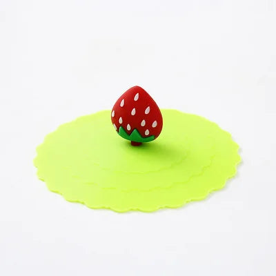 6 Colors 10cm Reusable Silicone Cup Cover Cute Seal Suction Cup Cover Dustproof Leakproof Tea Coffee Lids Cap Cup Accessories