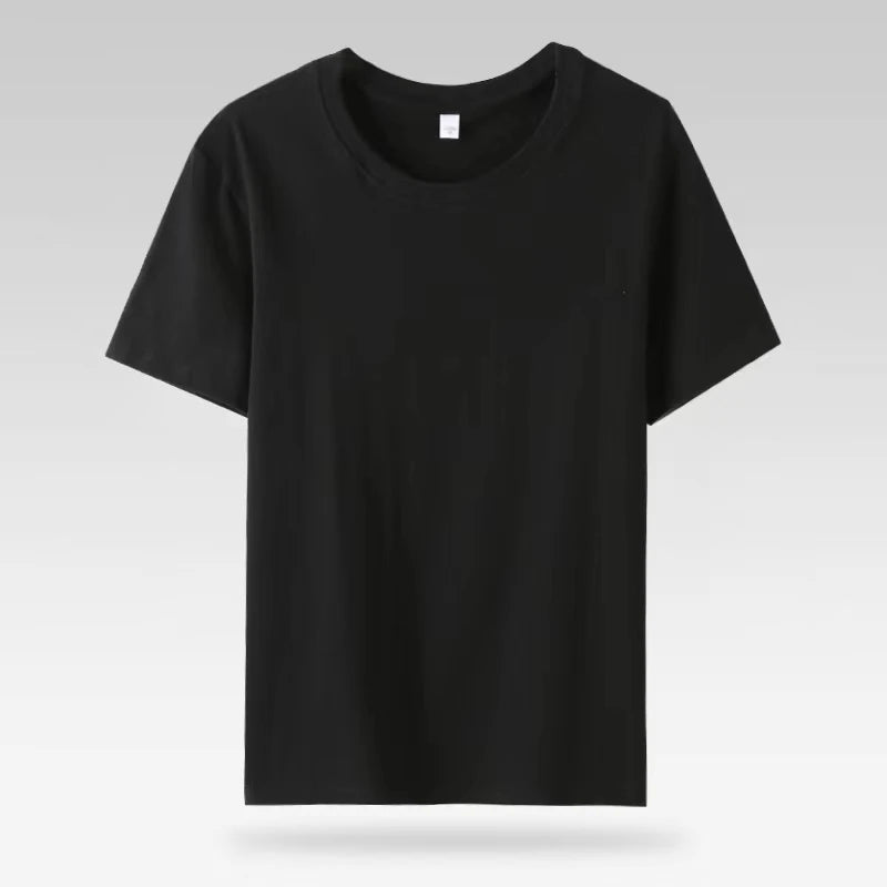 Solid Women Short Sleeve T Shirt Cotton O Neck Loose Black White Basic Thin Tops Fashion Harajuku Casual Outer Wear T-Shirts