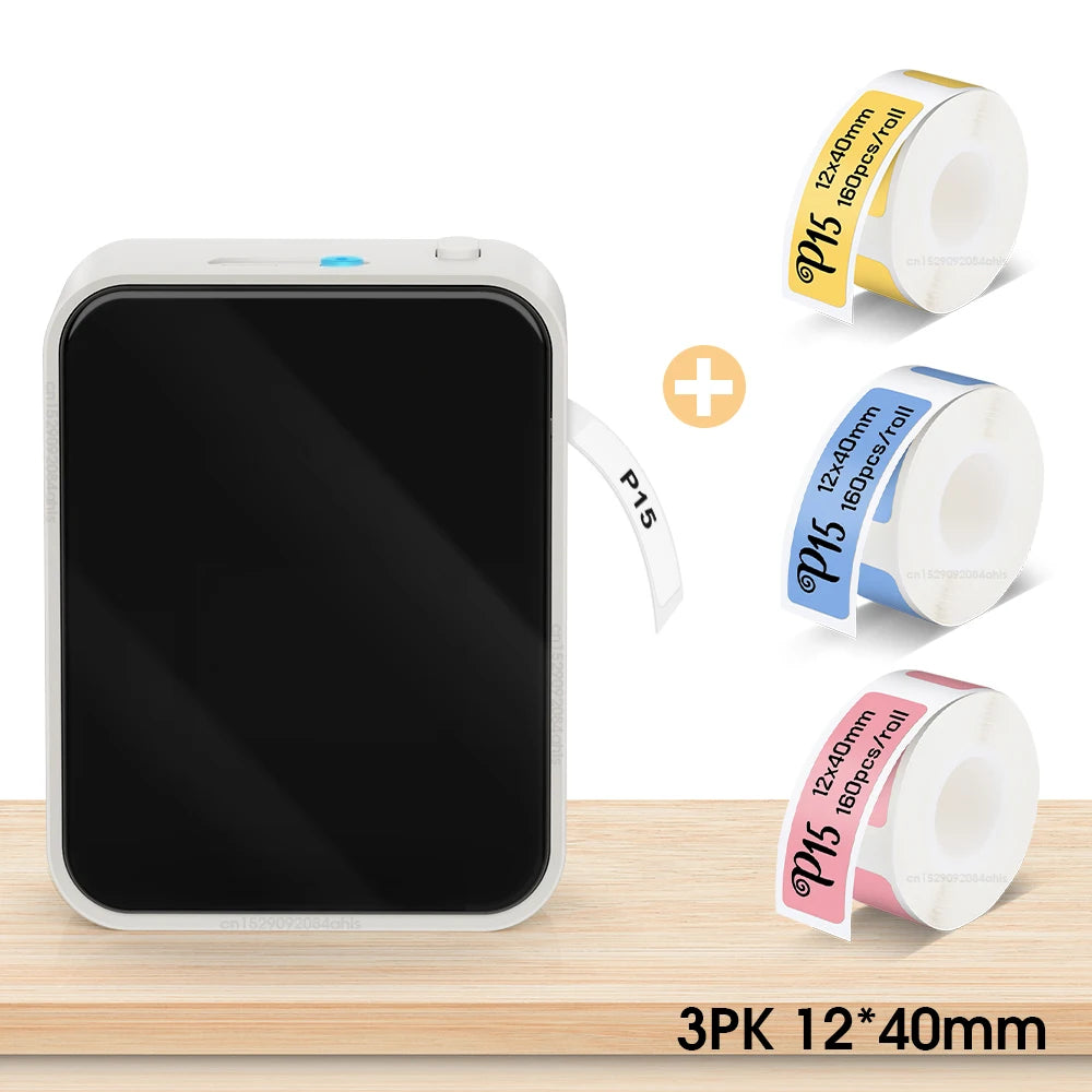 Wireless Bluetooth Label Printer Portable Thermal Printer Similar as D11 D110 D101 Labeling Machine Mini Label Maker P15 Sticker