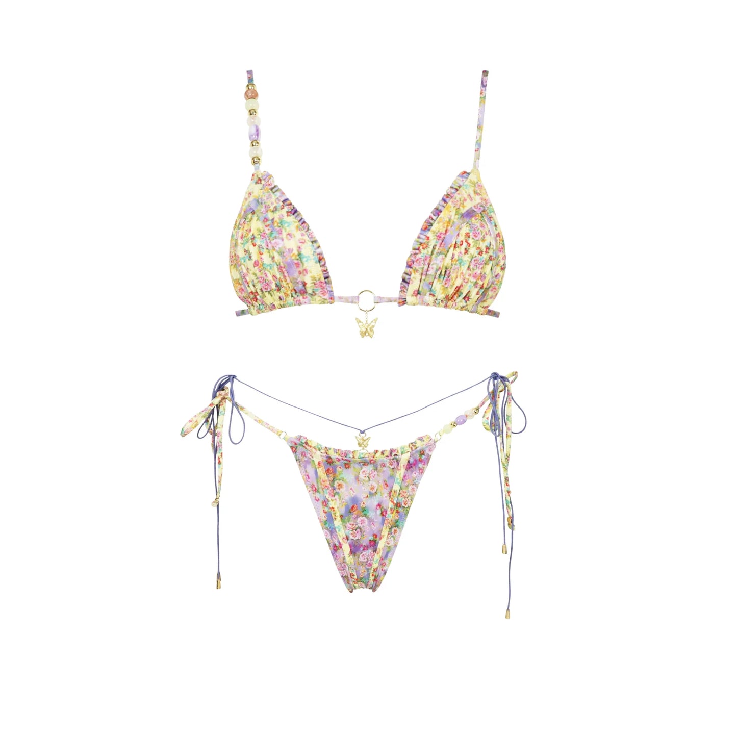 Shiny Diamond Bikini Set Sexy Women Swimsuit Push Up Swimwear Female Bandeau Biquini Halter Bathing Suit Blue Bodysuit Beachwear