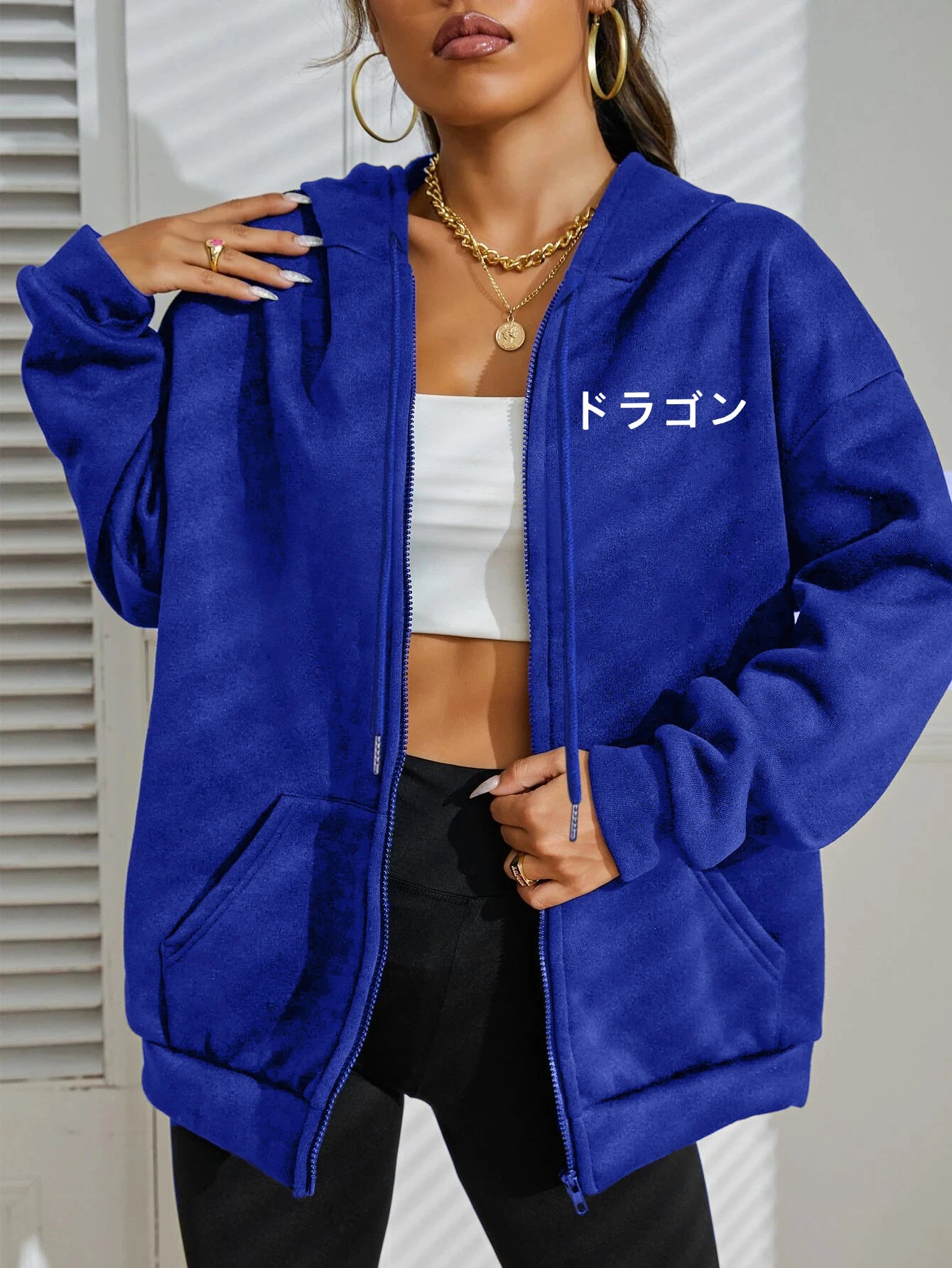 World Of Dragon Special 1990 Pattern Women Zipper Hoodie Trendy Fleece Hoody Casual Autumn Sportswear Retro Loose Streetwear