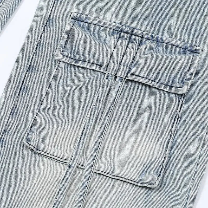 Woman Jeans Cargo Wide Leg Denim Pants for Women Size X Larg on Sale Pant Harajuku Fashion Vibrant 2025 Emo Gyaru Cheap Trousers