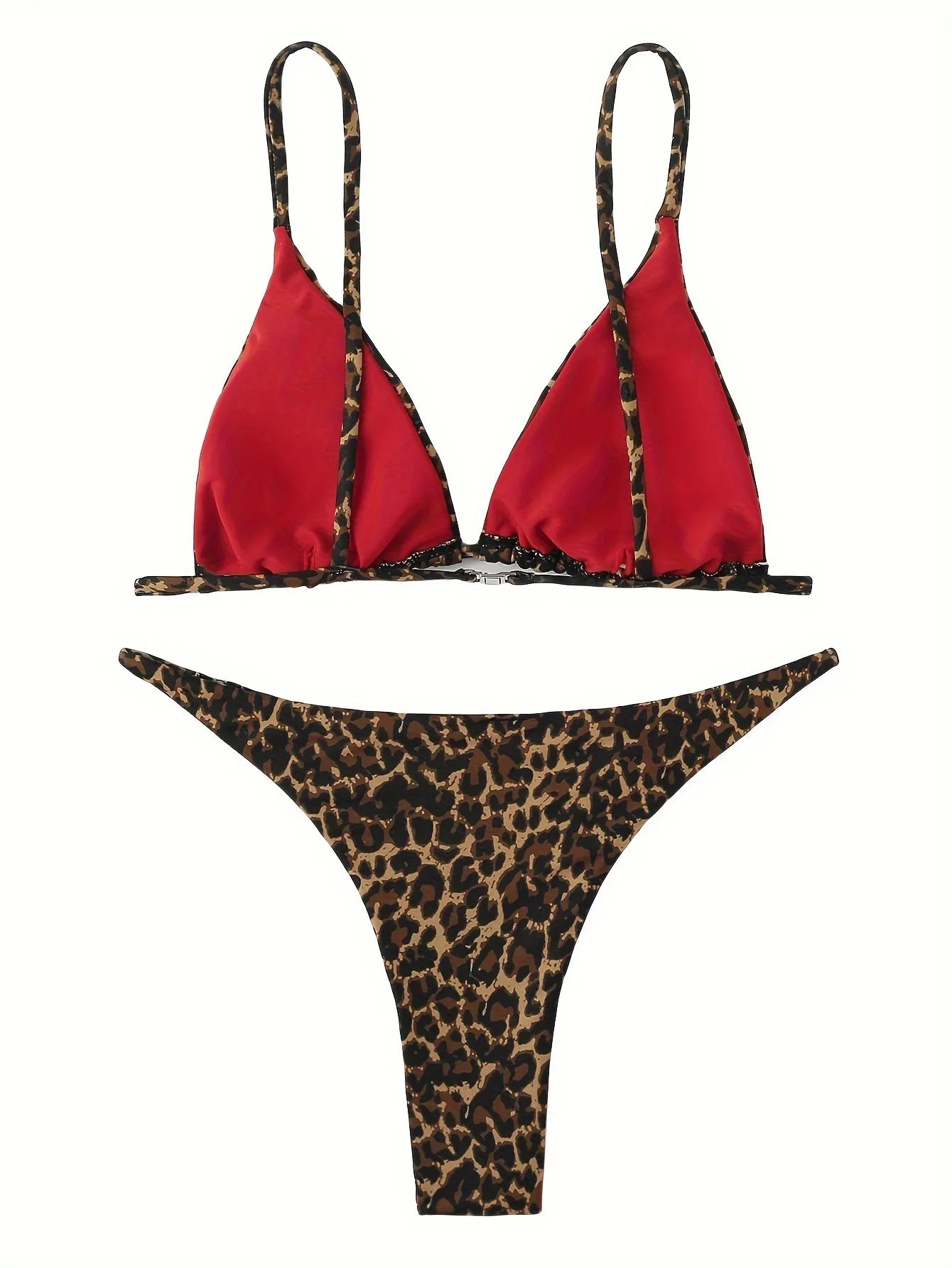 High Cut Micro Bikini Women Leopard Bandage Push Up Swimsuit Sexy Bathing Suit Padded Thong Swimwear Biquini Trajes De Baño 2024