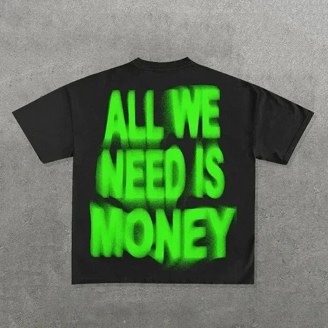 Ins Streetwear Y2k T Shirt Mens Harajuku Hip Hop Graphic Print Casual Cotton Round Neck TShirt Women Gothic Short Sleeve Tops