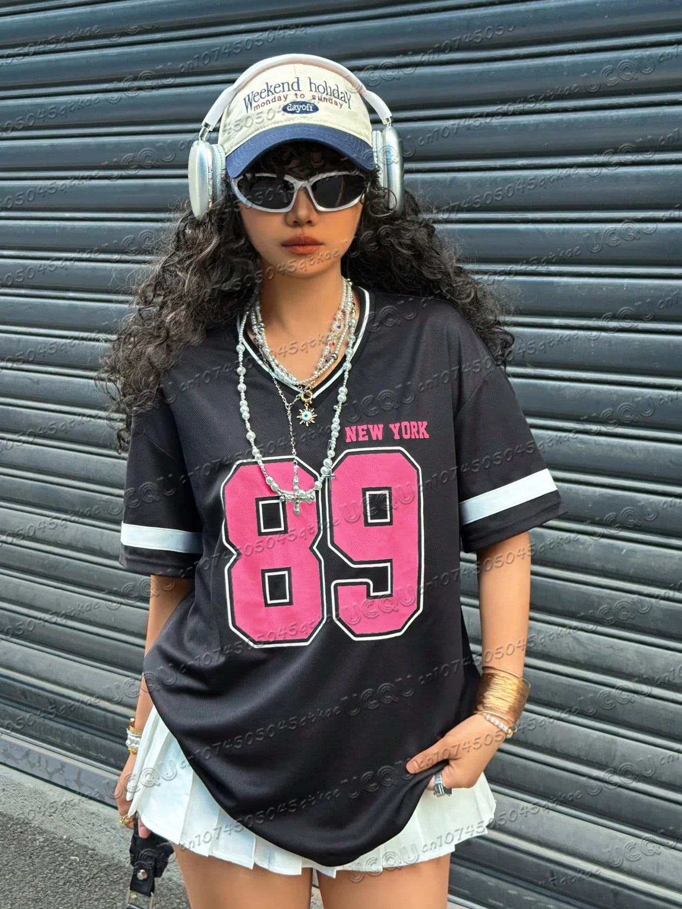 American Street Jersey T-Shirt Women'S Lightweight Breathable Short Sleeved Casual Sports Versatile Classic Black Tee Y2k Top