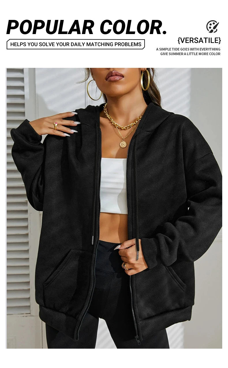 New York Number 23 Art Letter Printing Women Zipper Hoodie Fashion Hoodies Fleece Sportswears Autumn Casual Female Hoody