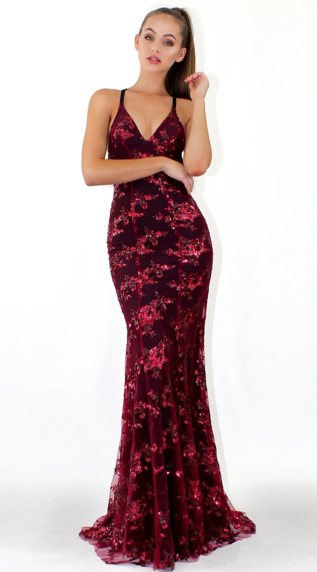 Women Dresses Sleeveless V Neck Pullover Sequins Party Dress Vestidos Formal Floor Length Sexy Wrap Breast Backless Slim