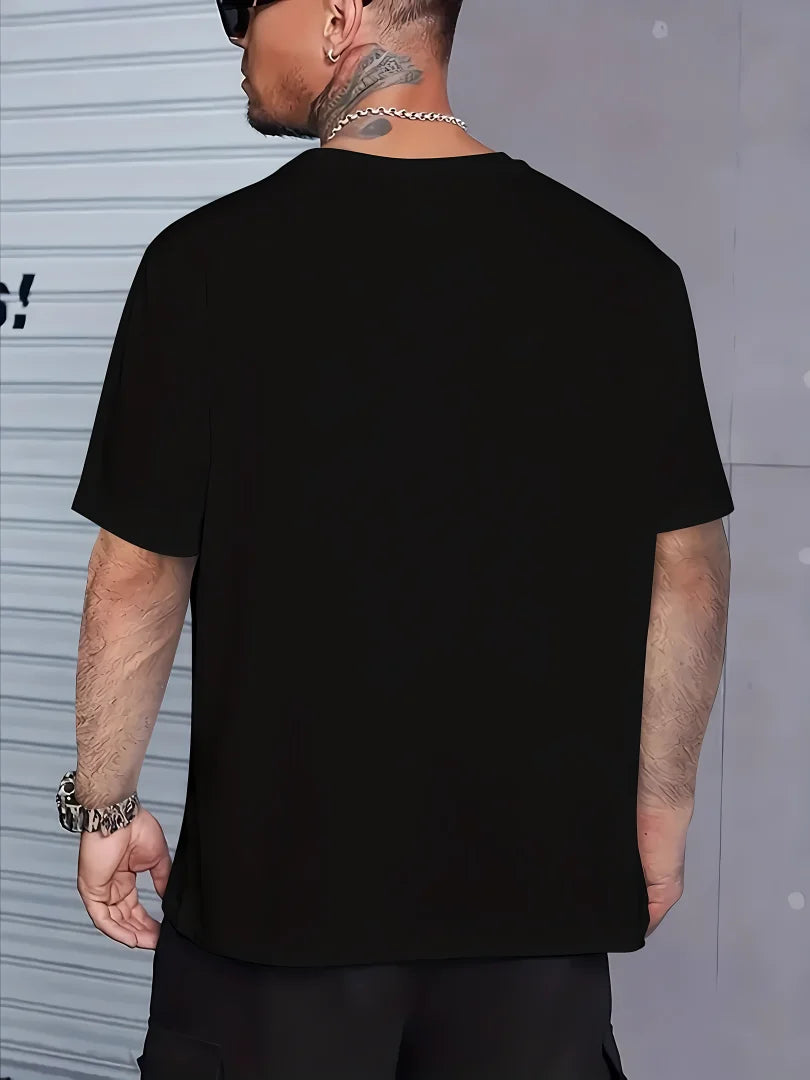 Summer Men's Trendy Bear Pattern Printed T-shirt for Men and Women Suitable for Casual Breathable Top