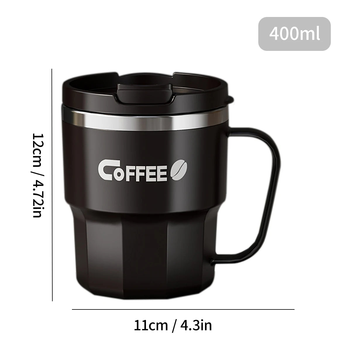 WORTHBUY 304 Stainless Steel Insulated Water Cup Double-Walled Drinking Cup Travel Portable Anti Scalding Milk Coffee Cup