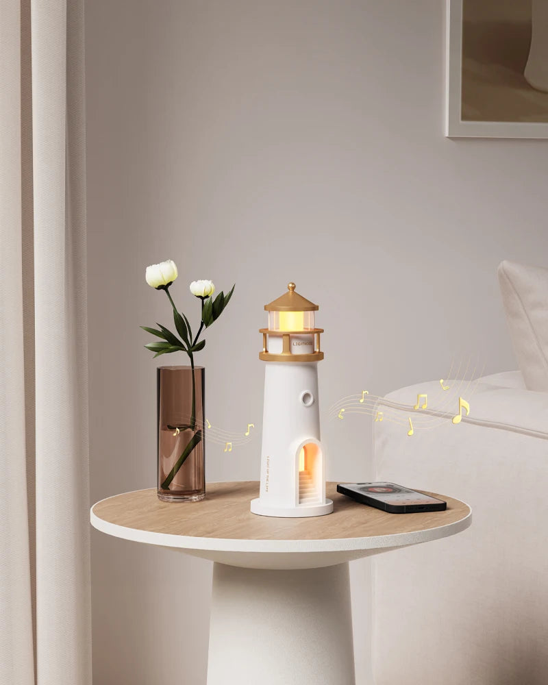 Moon Lamp Projection Lighthouse Lamps Night Light Remote Control Bluetooth Music Motion Sensor Ambient Lights Xmas Birthday Gift