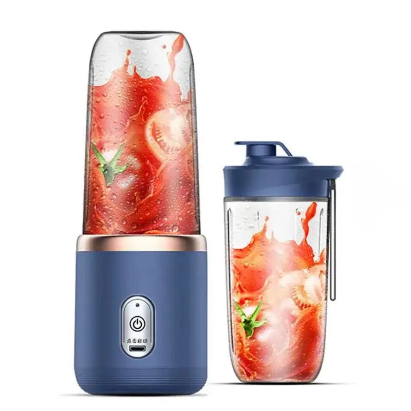 Portable Juicer Cup Smoothie Blender 6 Blade Blender Bottle Household Fruit Juicer Cup USB Rechargeable Juicer Kitchen Tool