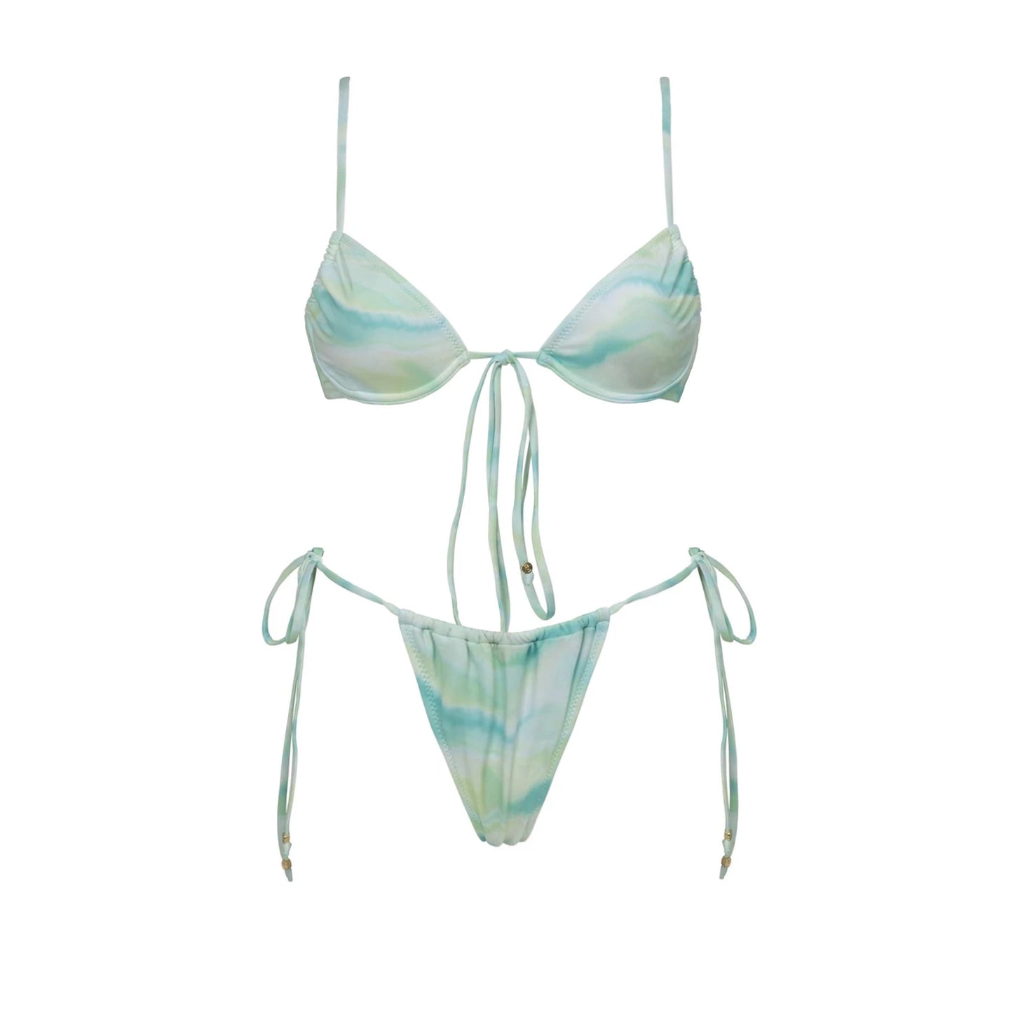 Shiny Diamond Bikini Set Sexy Women Swimsuit Push Up Swimwear Female Bandeau Biquini Halter Bathing Suit Blue Bodysuit Beachwear