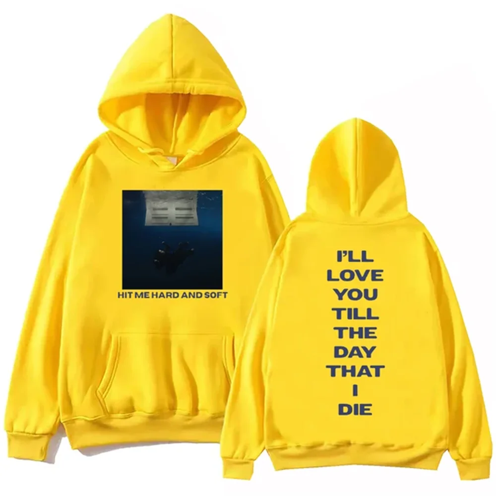 Billie Hit Me Hard and Soft 2024 Tour Hoodie Harajuku Casual Hip Hop Streetwear Kawaii Women Sweatshirts 2024 Women Pullovers