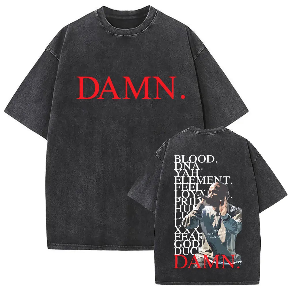 ck Lamar ThLimited Rapper Kendriey Not Like Us Washed Vintage T-shirt Summer Men Women Hip Hop Oversized Street Crewneck T Shirt