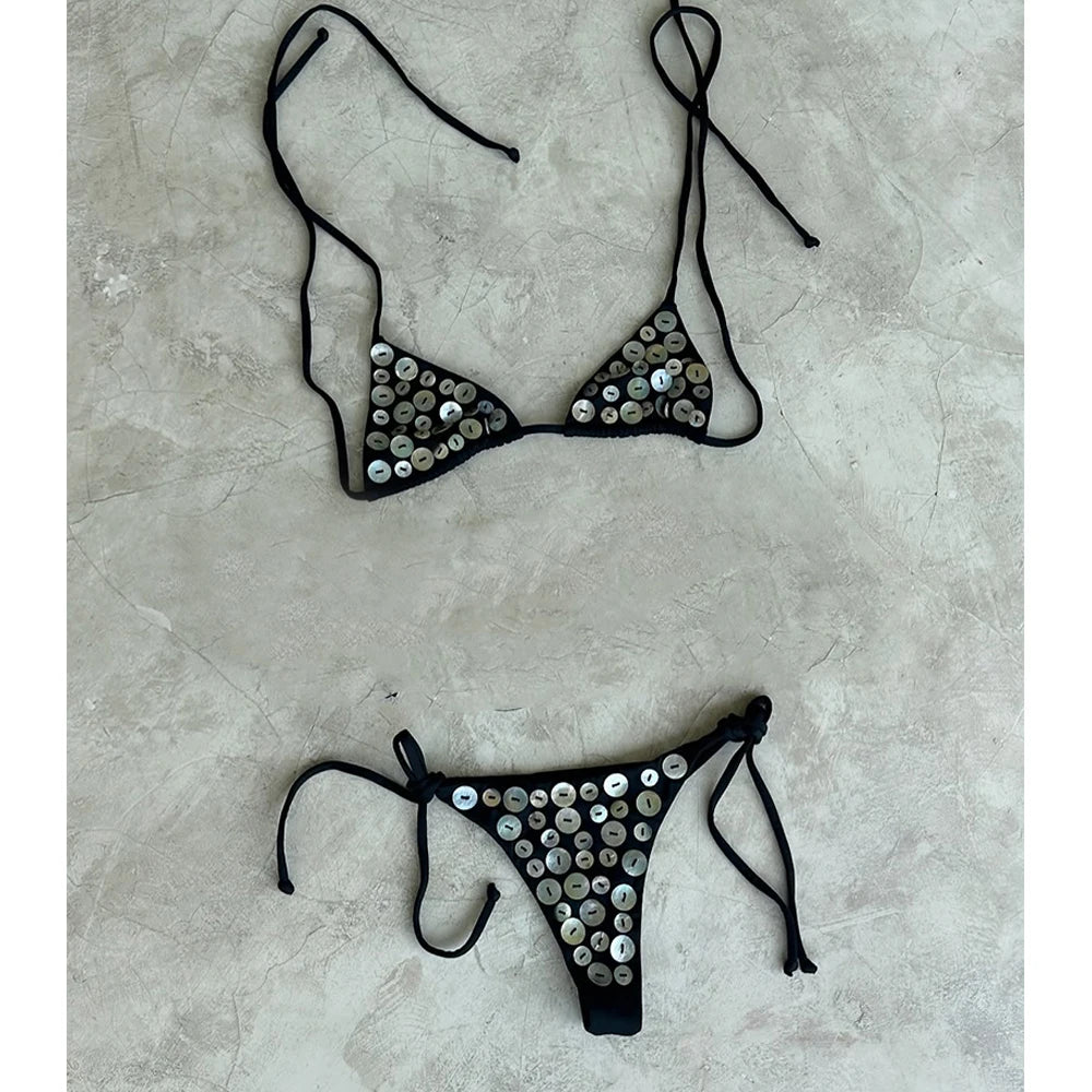 Push Up Bikinis 2025 New Sexy Women Swimsuit Swimwear Female Micro Bikini Set Biquini Bathing Suit Swimming Suits Beachwear
