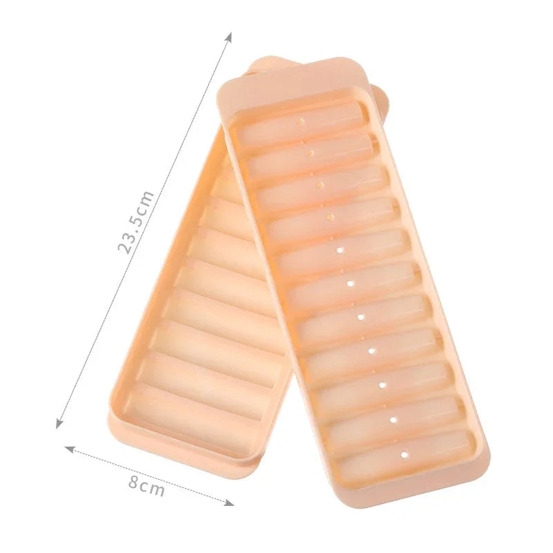 Creative Silicone Ice Cube Molds Reusable 11 Grids Freezing Mould Long Stick Shape Mold Drink Wine Juice Chilled Kitchen Gadgets