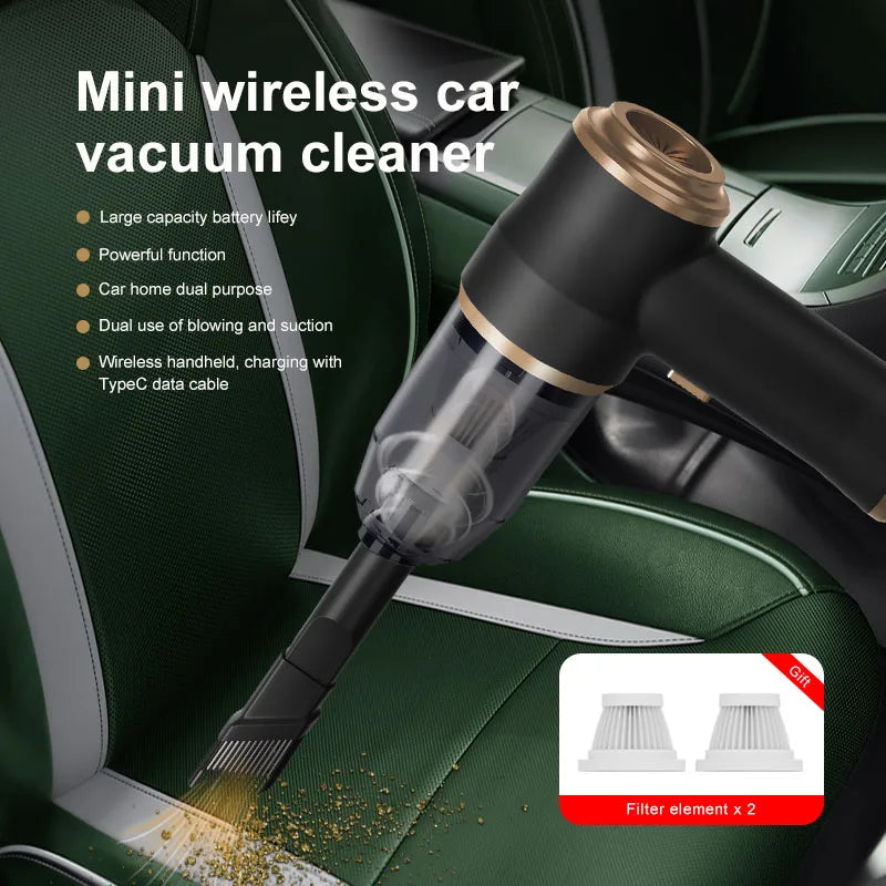 Wireless Car Vacuum Cleaner for Cleaning Bedroom Carpets Portable High Power Function Home Appliance Cleaning Machine