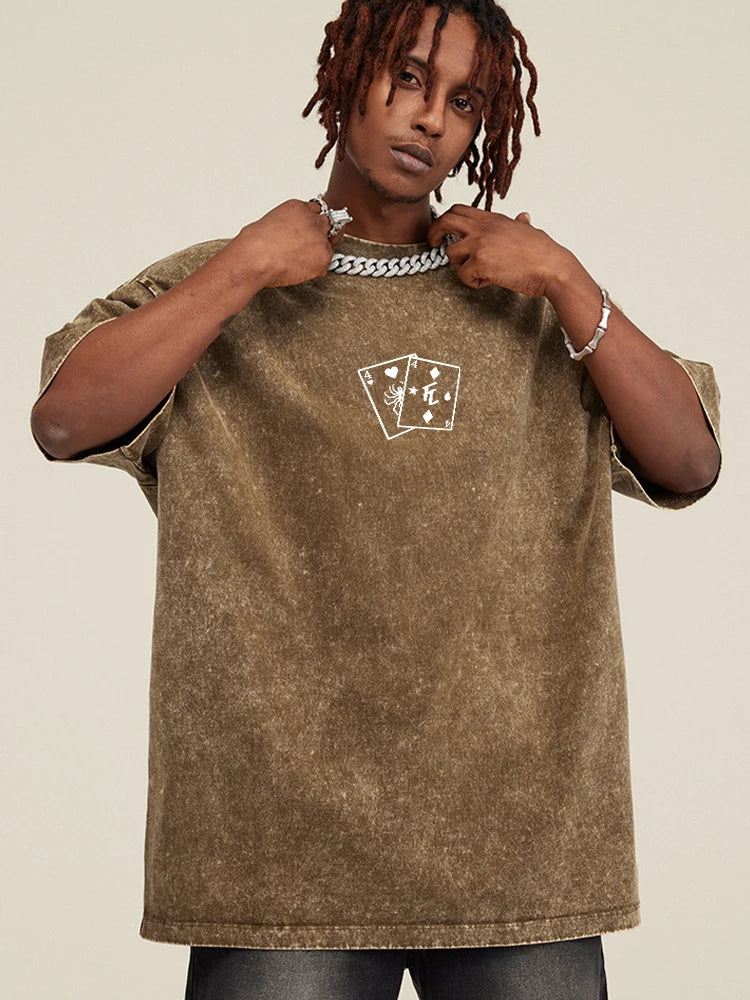 Anime Hunter X Hunter Washed Tshirt Graphic Hip Hop Vintage T Shirt Men Women Harajuku Cotton Casual Short Sleeve Tshirt